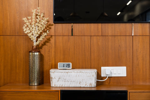 Cable Management Box - White Mango Wood
