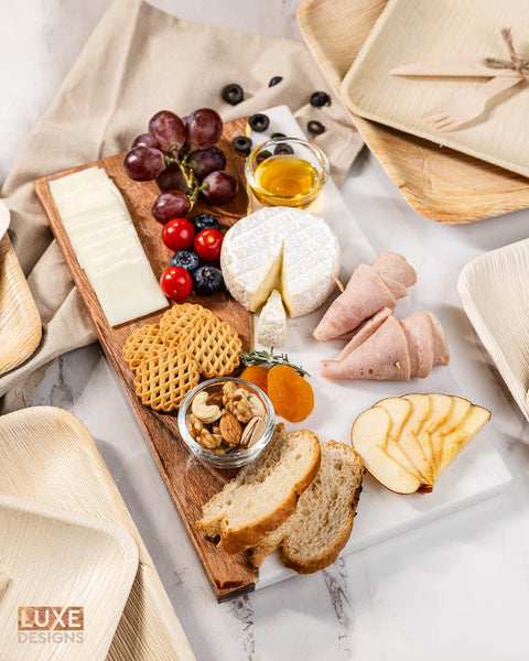 Rectangle Marble and Wood Cheeseboard