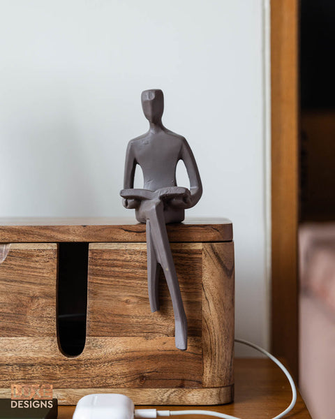 Cable Organizer Box - Handcrafted Acacia Wood