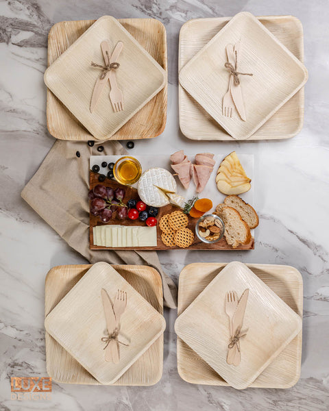 Disposable Leaf Plates 8" - Set of 50