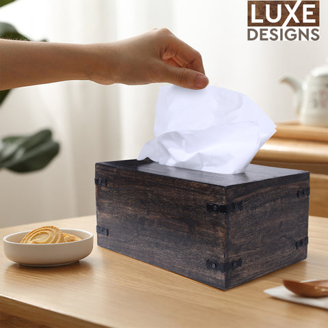 Rustic Mango Wood Tissue Dispenser - Rectangle