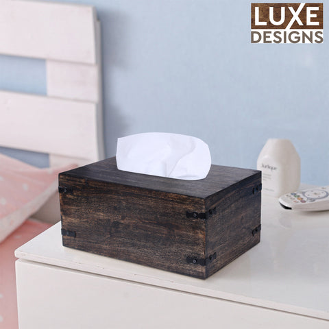 Rustic Mango Wood Tissue Dispenser - Rectangle