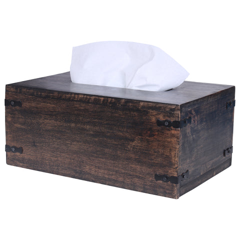 Rustic Mango Wood Tissue Dispenser - Rectangle
