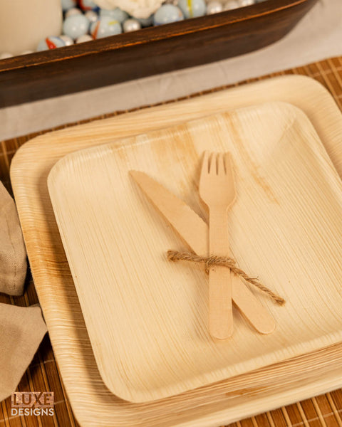 Disposable Leaf Plates 10" - Set of 50