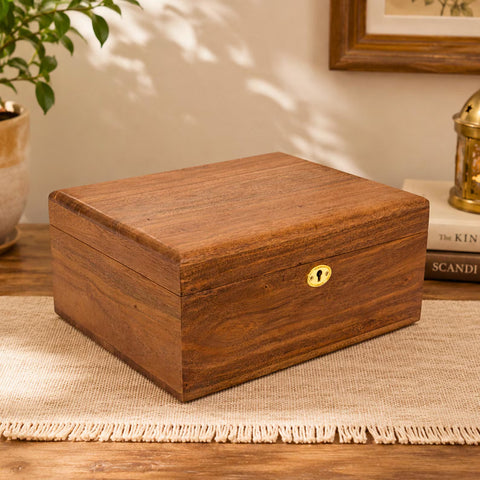 Personalized Lockable Memory Box: Seadrift Finish, Wedding Gift, Anniversary Gift
