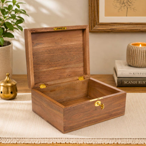 Personalized Lockable Memory Box: Seadrift Finish, Wedding Gift, Anniversary Gift