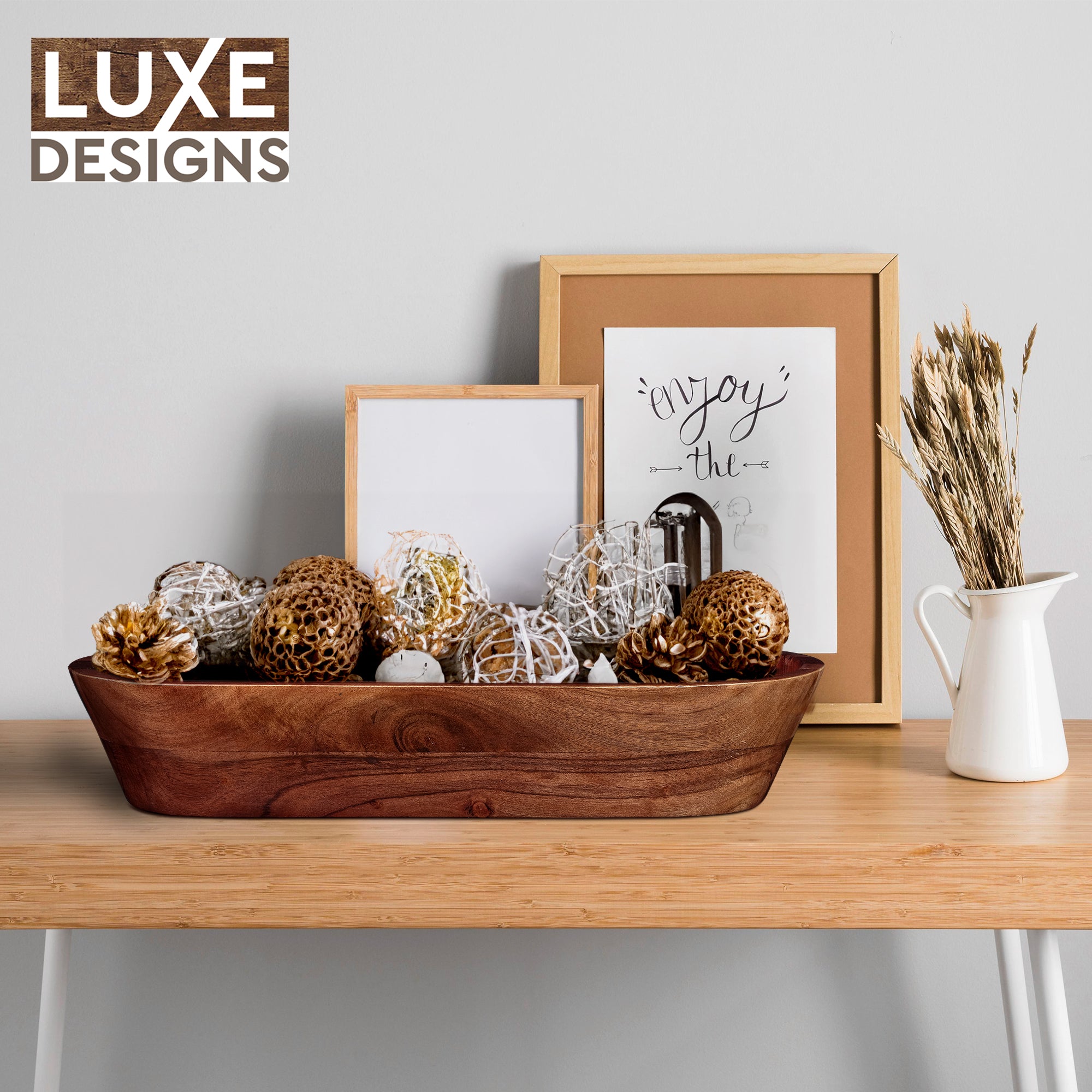 Acacia Wood Walnut Dough Bowl