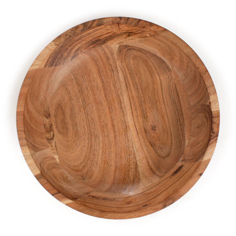 Wooden Footed Bowl by Luxe Designs – Handcrafted Decorative Fruit Bowl with Elegant Footed Base for Dining, Serving, and Home Décor – Perfect for Fruits, Snacks, and Centerpiece Display