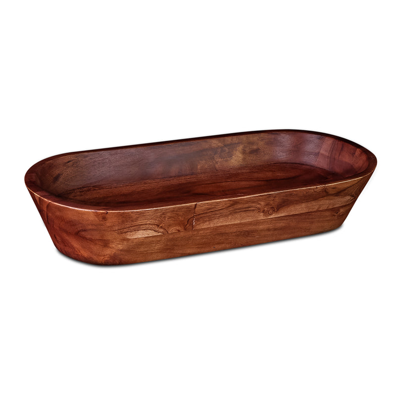 Acacia Wood Walnut Dough Bowl