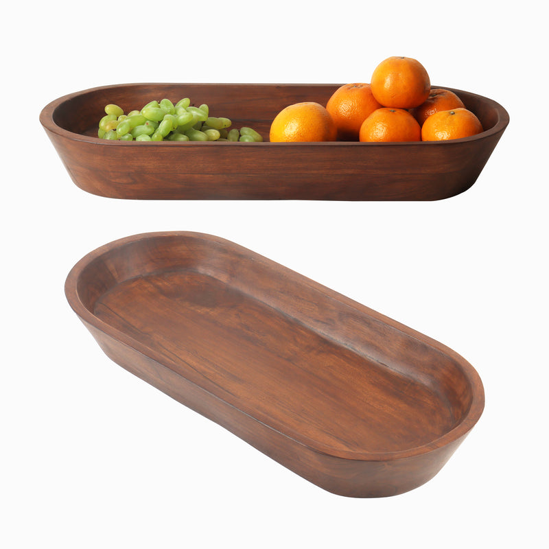 Acacia Wood Walnut Dough Bowl