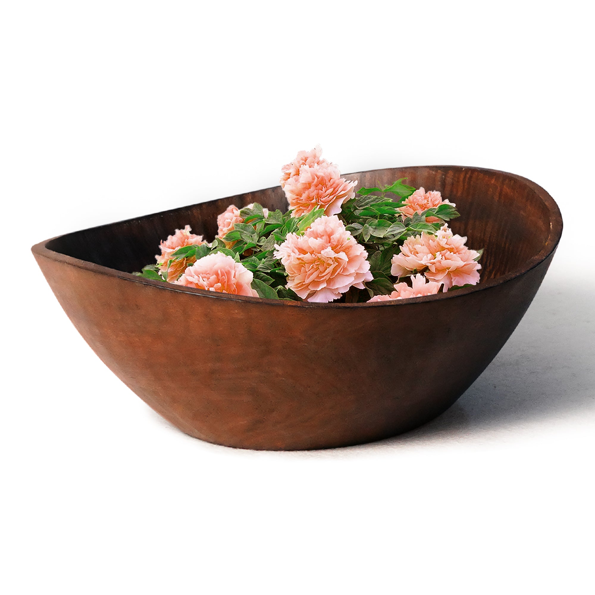 Artisan-Crafted Mango Wood Wavy Fruit Bowl: Exquisite Handmade Design from India