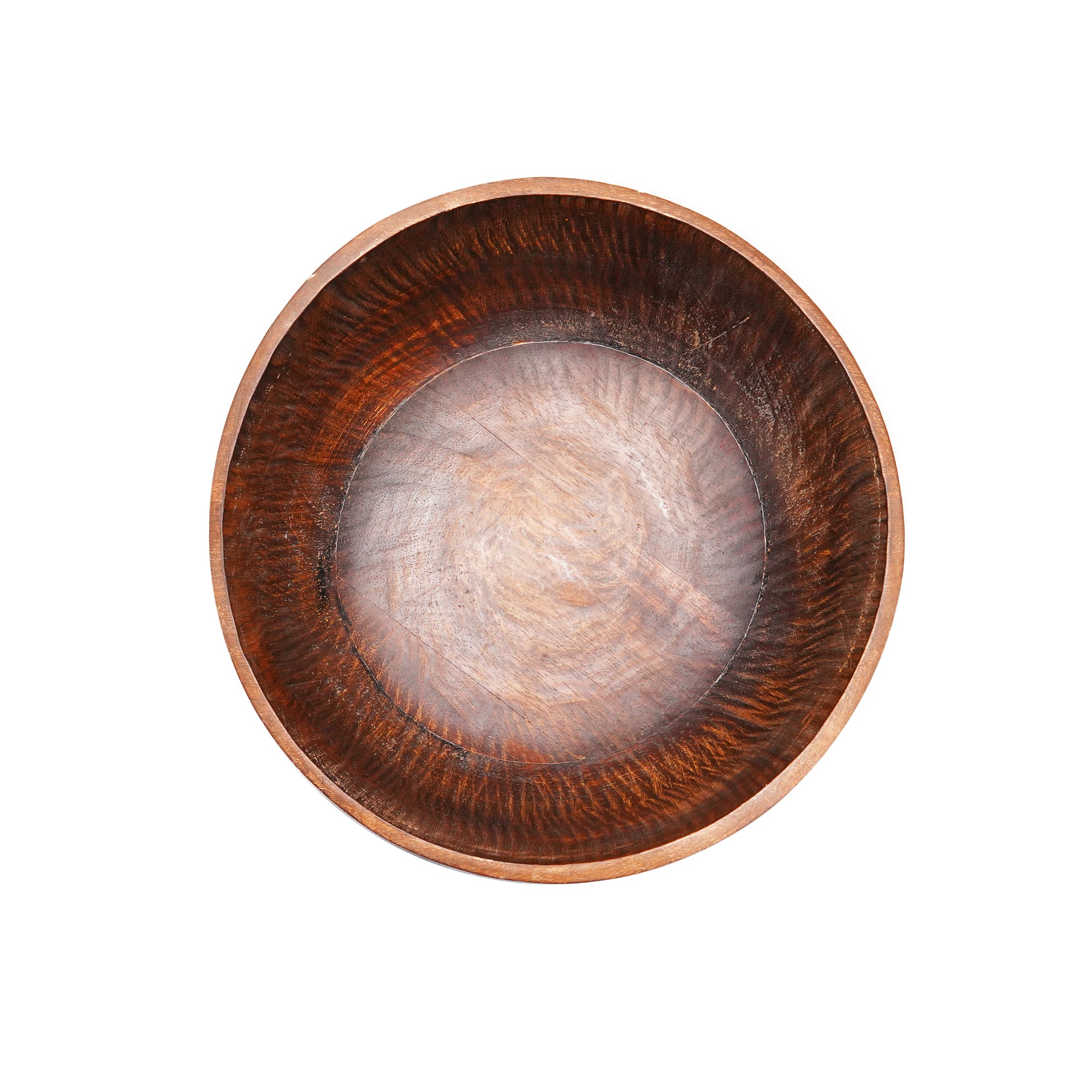 Artisan-Crafted Mango Wood Wavy Fruit Bowl: Exquisite Handmade Design from India